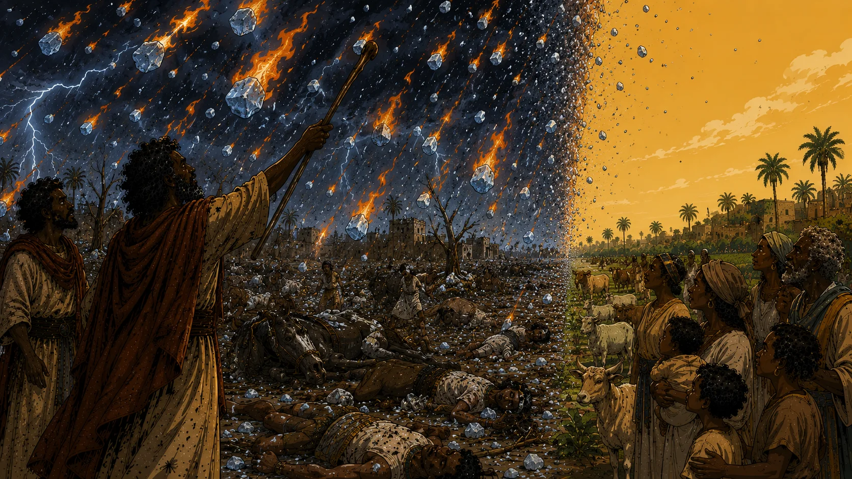 The Hail Falls — Fire and Ice — Exodus 9:22–26
